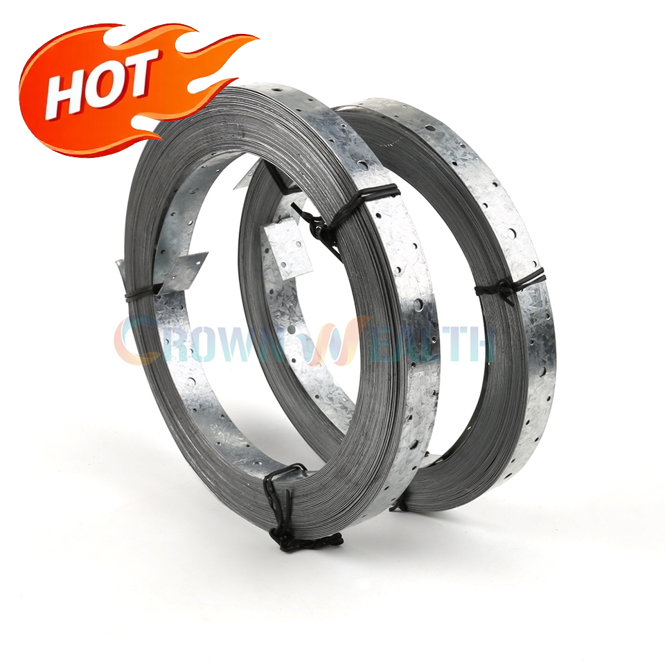 30M Galvanized Steel Strapping for Wood Beams & Rafters | Perforated Bracing Strap