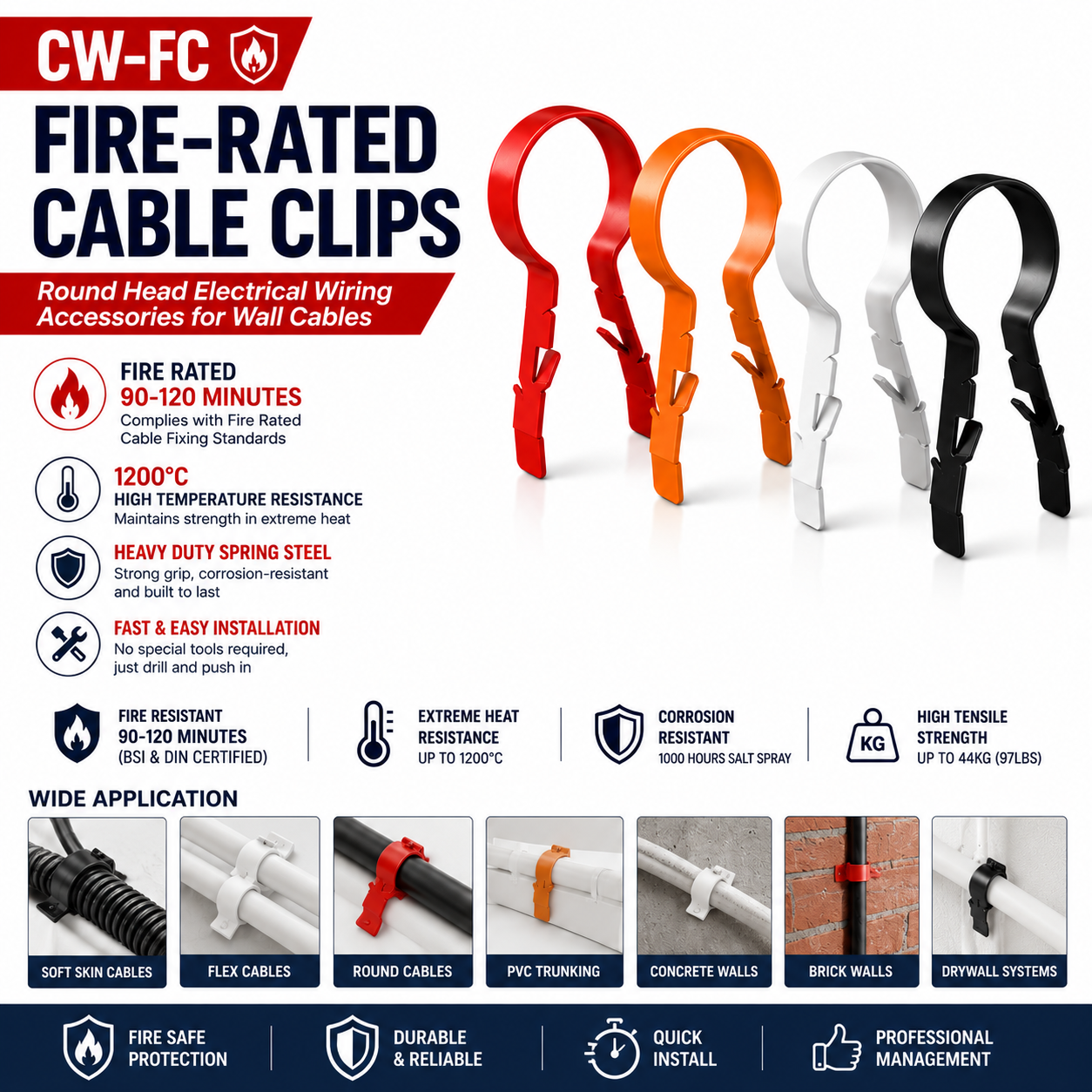 fire cable clips toolstation