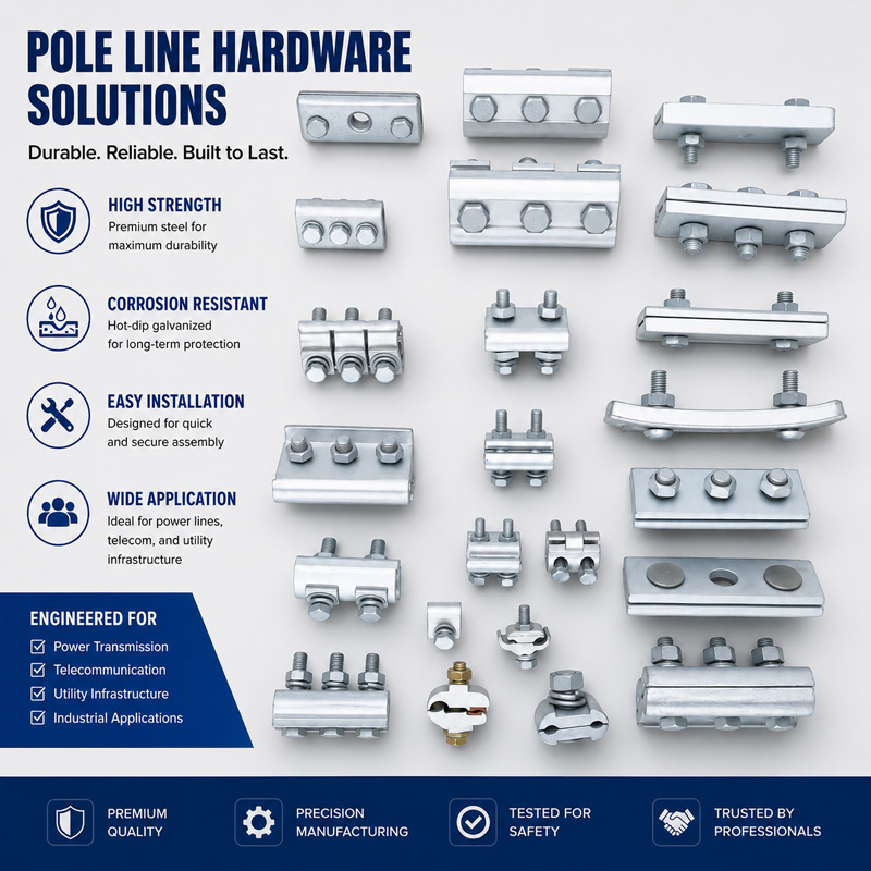 Adss Cable Pole Line Dead End Three Bolt Groove Curved Suspension Guy Clamp
