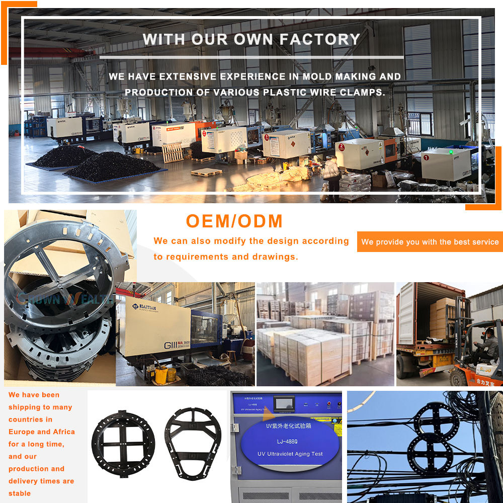 PP & Fiberglass Fiber Optic Cable Slack Storage Bracket – Durable Pole Line Cable Management Solution