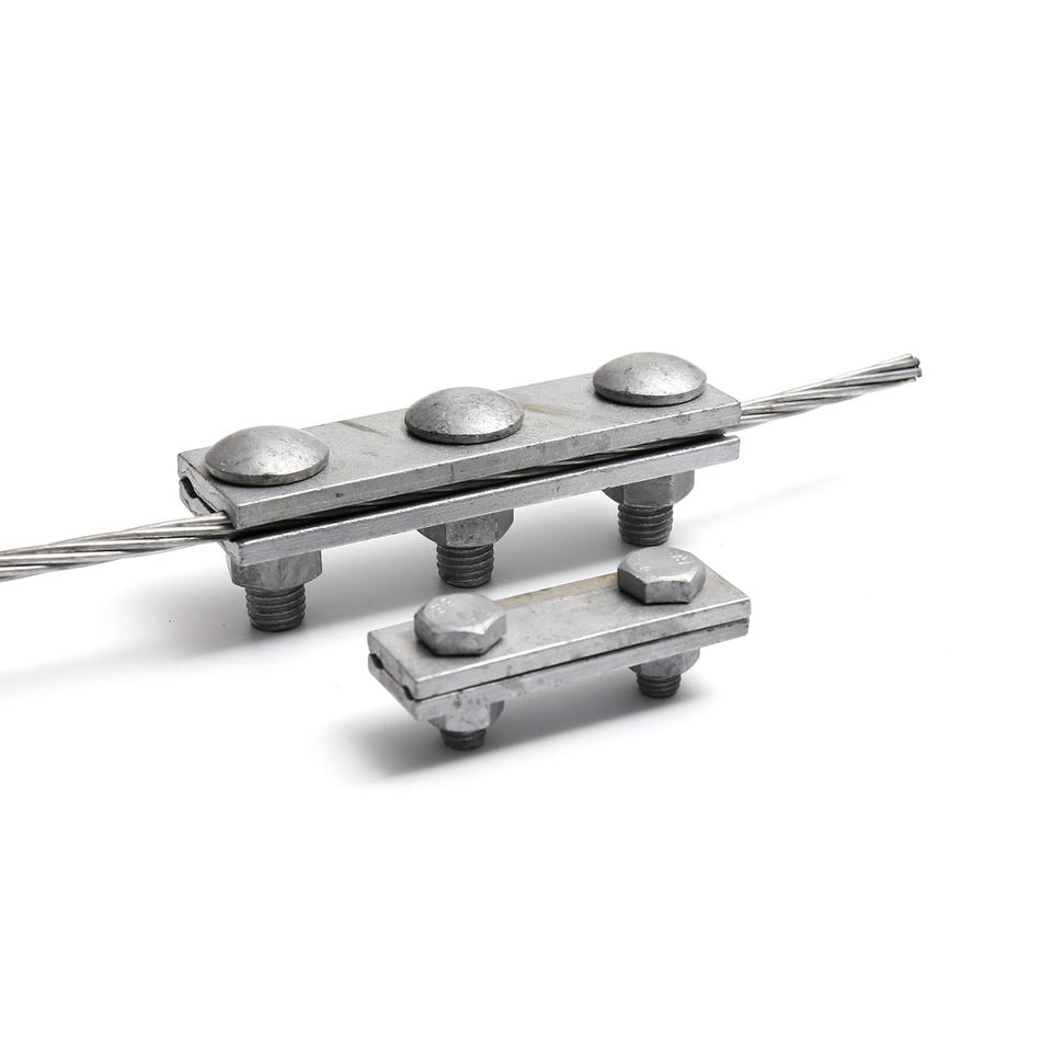Pole Line Hardware Galvanized Steel Wire Clamp Straight Two Bolts Suspension Crossover Guy Clamp