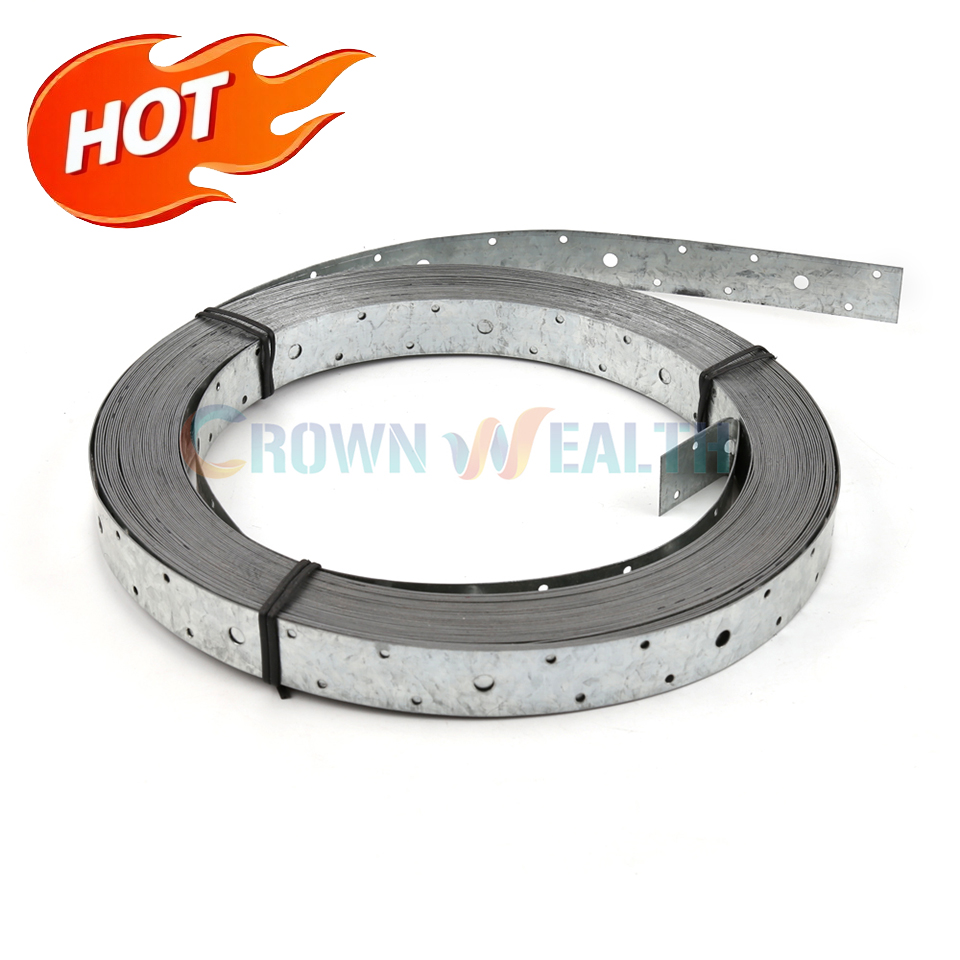30M Galvanized Steel Strapping for Wood Beams & Rafters | Perforated Bracing Strap