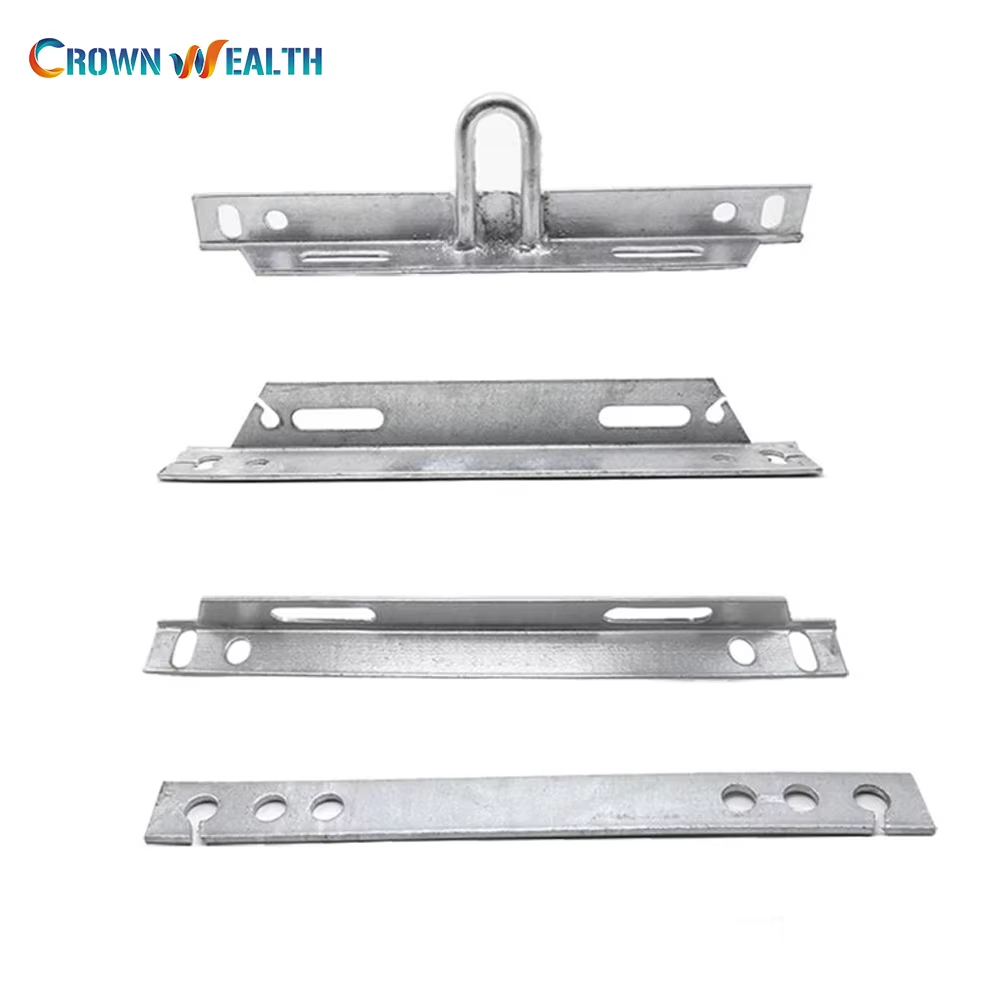 Overhead Power Telecom Crossarm Support Drop Cable 11 Holes Mount Angle Steel Bracket Cross Arm