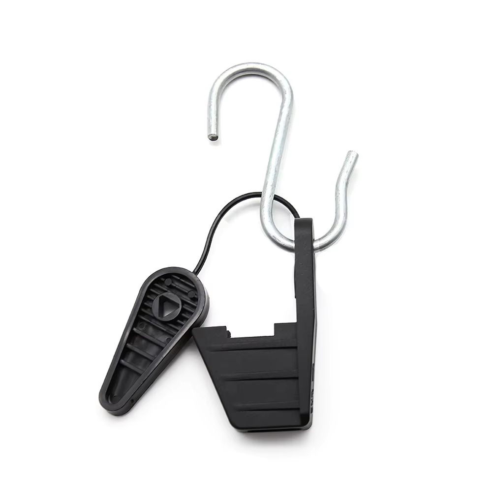 Factory Telecom Ftth Fiber Optic 2-5mm Plastic Nylon Tension Drop Wire Cable Clamp With S Hook