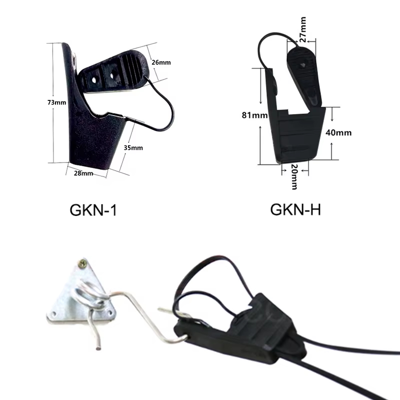 Factory Telecom Ftth Fiber Optic 2-5mm Plastic Nylon Tension Drop Wire Cable Clamp With S Hook