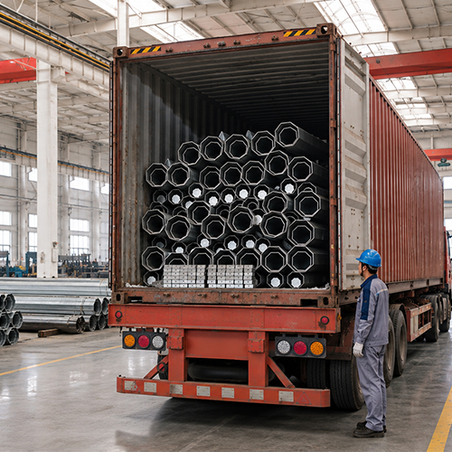 CW-8MP-X: Steel Utility Pole | Octagonal Steel Pole | Galvanized Steel Utility Pole
