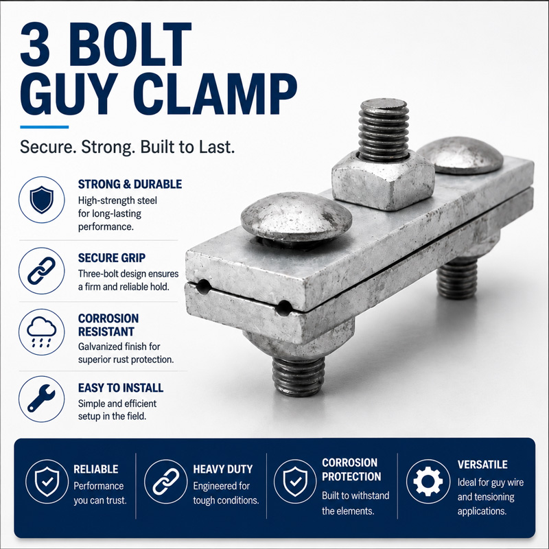 3 Bolt Guy Clamp