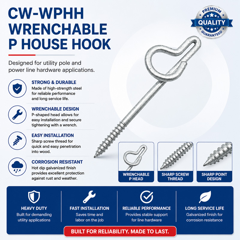 CW-WPHH: Wrenchable P House Hook