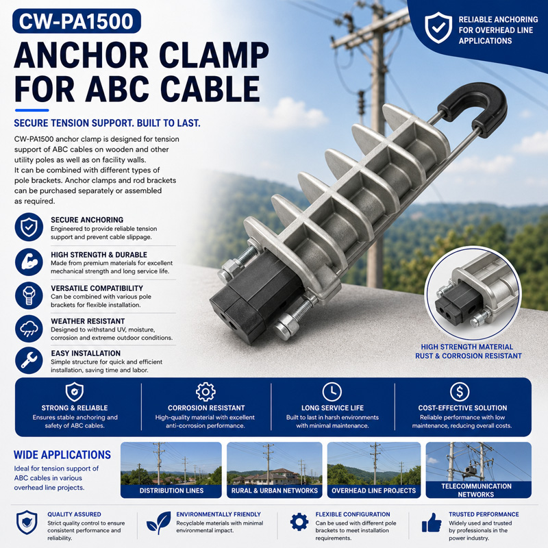 CW-PA1500: Anchor Clamp for ABC Cable