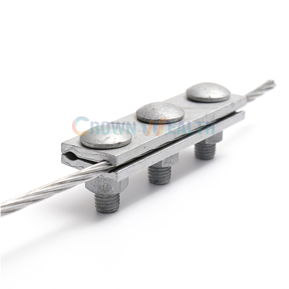 Adss Cable Pole Line Dead End Three Bolt Parallel Groove Straight Suspension Guy Clamp