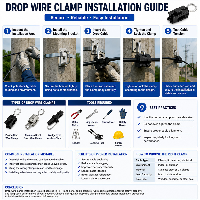Drop Wire Clamp Installation Guide Complete Installation Steps, Tools, and Best Practices