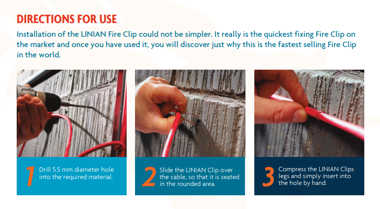 Fire Resistant Cable Clips