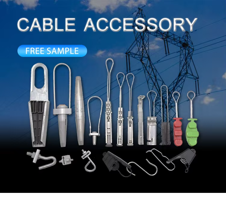 NEW Plastic Flat Telecom Fiber Optic Tension Drop Wire Cable Clamp for FTTH